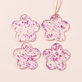 GLITTER FLOWER TAG