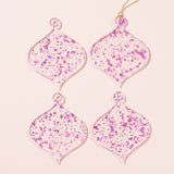 GLITTER ORNATE BAUBLE TAG