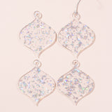 GLITTER ORNATE BAUBLE TAG