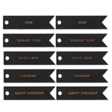 10 CELEBRATE COPPER FLAG TAGS ON BLACK