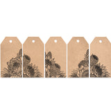 10 FLOWER TRIBE KRAFT TAGS