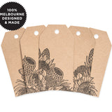 10 FLOWER TRIBE KRAFT TAGS