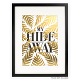 HIDE AWAY LETTERPRESS PRINT