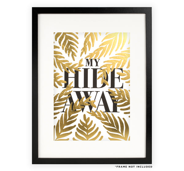 HIDE AWAY LETTERPRESS PRINT