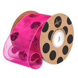 ORGANZA GLITTER DOT HOT PINK