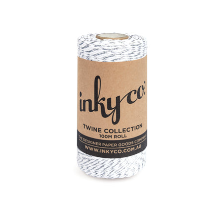 TWISTED TWINE WHITE WITH METALLIC SILVER