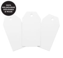 10 MATTE WHITE TAGS