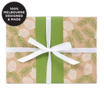 PINE CONES KRAFT GREEN