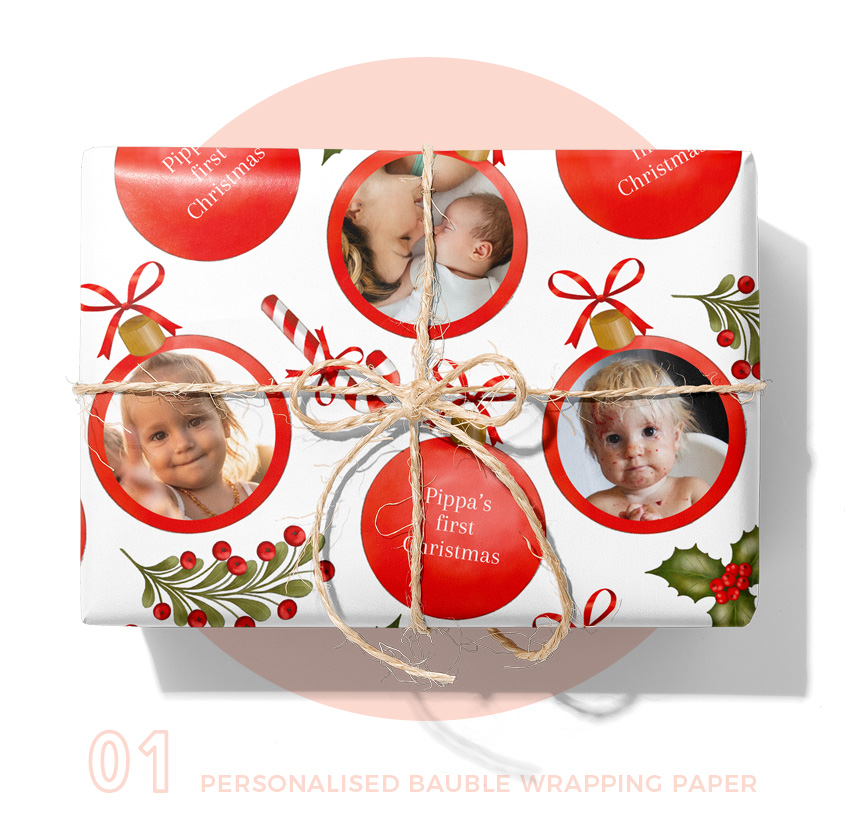 Bauble Personalised Custom Australian Made Wrapping Paper